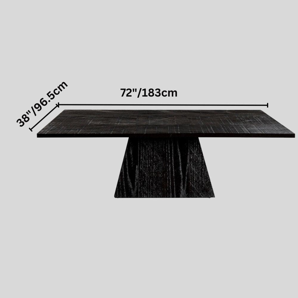 Residence Supply 72"x38" / 183x96.5cm Darvo Black Dining Table
