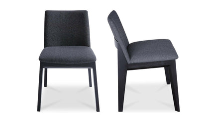 Moe's DECO ASH DINING CHAIR CHARCOAL-SET OF TWO