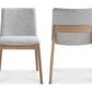 Moe's LIGHT GREY DECO OAK DINING CHAIR- SET OF TWO
