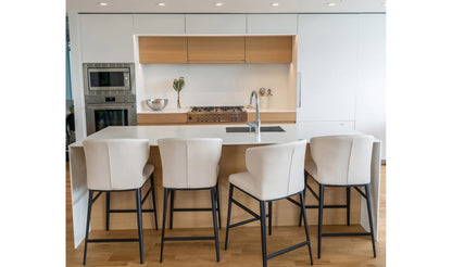 The Carpentry Shop Co. Delaney Counter Stool Beige Delaney Counter Stool Beige