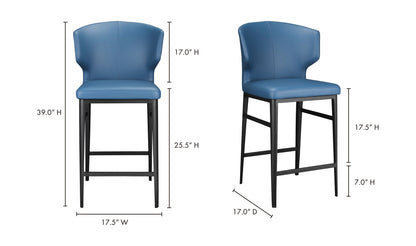 The Carpentry Shop Co. Delaney Counter Stool Sky Blue Delaney Counter Stool Sky Blue