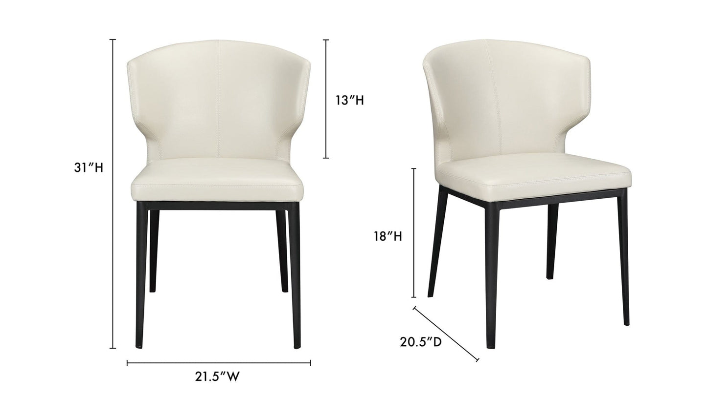 The Carpentry Shop Co. Delaney Dining Chair Beige - Set Of Two Delaney Dining Chair Beige - Set Of Two