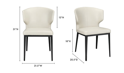 The Carpentry Shop Co. Delaney Dining Chair Beige - Set Of Two Delaney Dining Chair Beige - Set Of Two