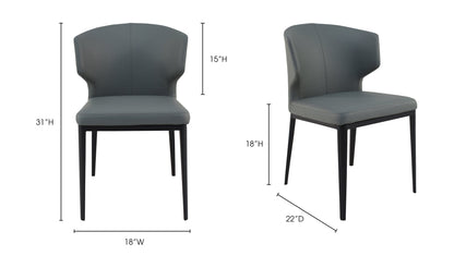 The Carpentry Shop Co. Delaney Dining Chair Grey - Set Of Two Delaney Dining Chair Grey - Set Of Two
