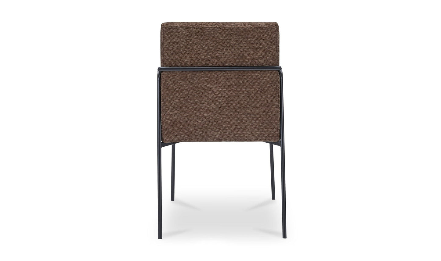 Moe's Home Collection Dining Chairs Danny Dining Chair Dark Brown Set of Two Danny Dining Chair Dark Brown Set of Two