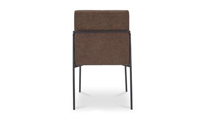 Moe's Home Collection Dining Chairs Danny Dining Chair Dark Brown Set of Two Danny Dining Chair Dark Brown Set of Two