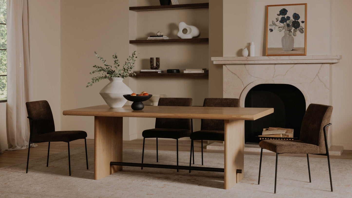 Moe's Home Collection Dining Chairs Danny Dining Chair Dark Brown Set of Two Danny Dining Chair Dark Brown Set of Two