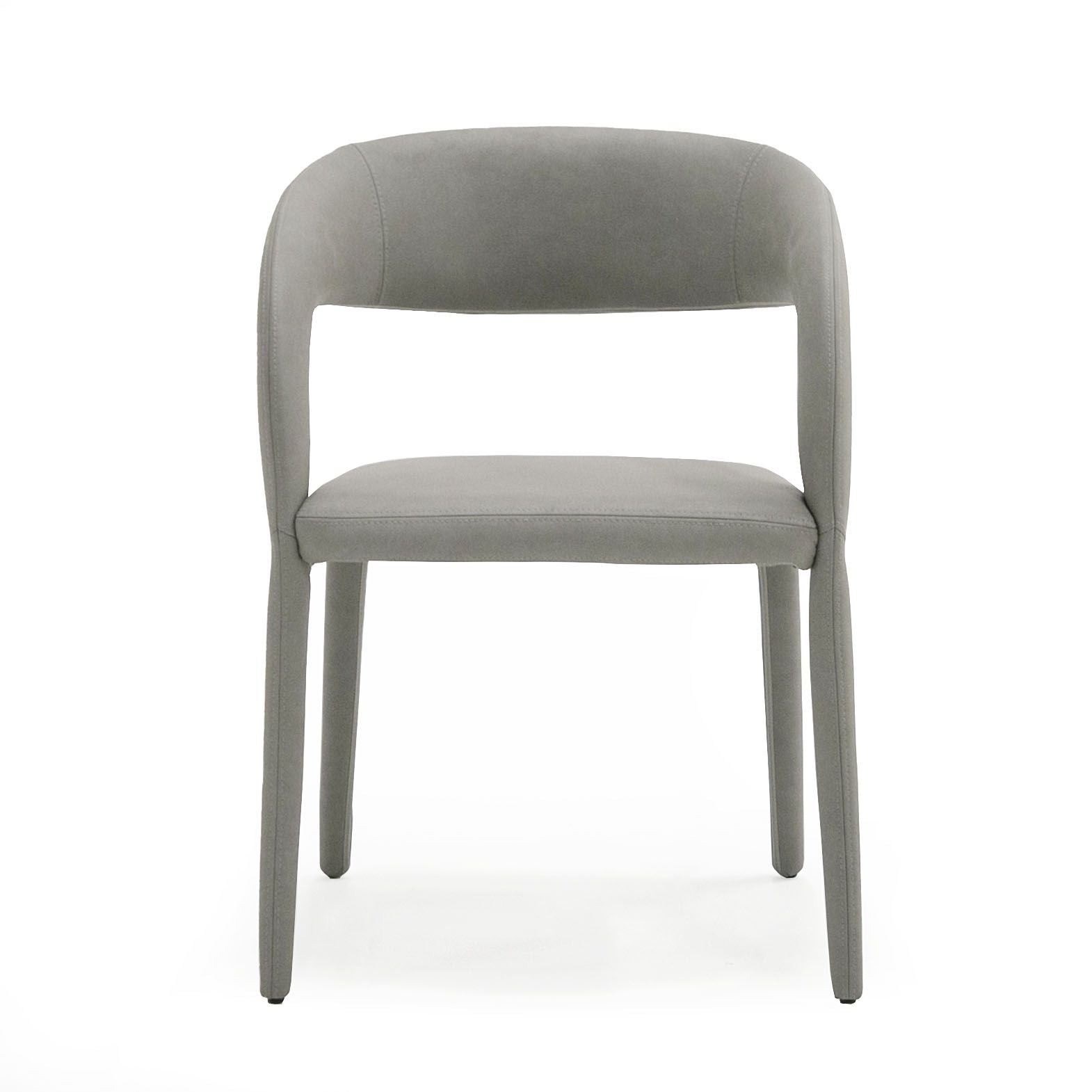 VIG Furniture Dining Chairs Modrest Mundra - Modern Grey Leatherette Dining Chair