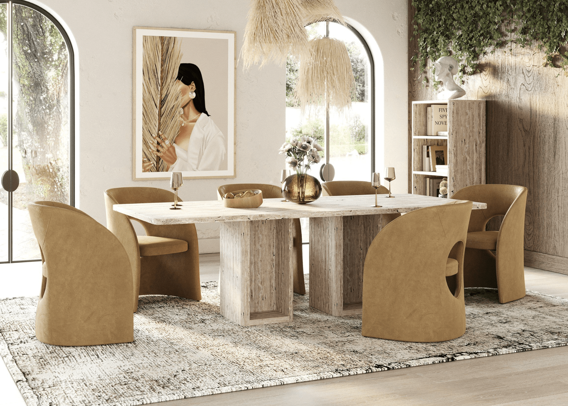 VIG Furniture Dining Chairs Nova Domus Roma - Modern Travertine Rectangular Dining Table