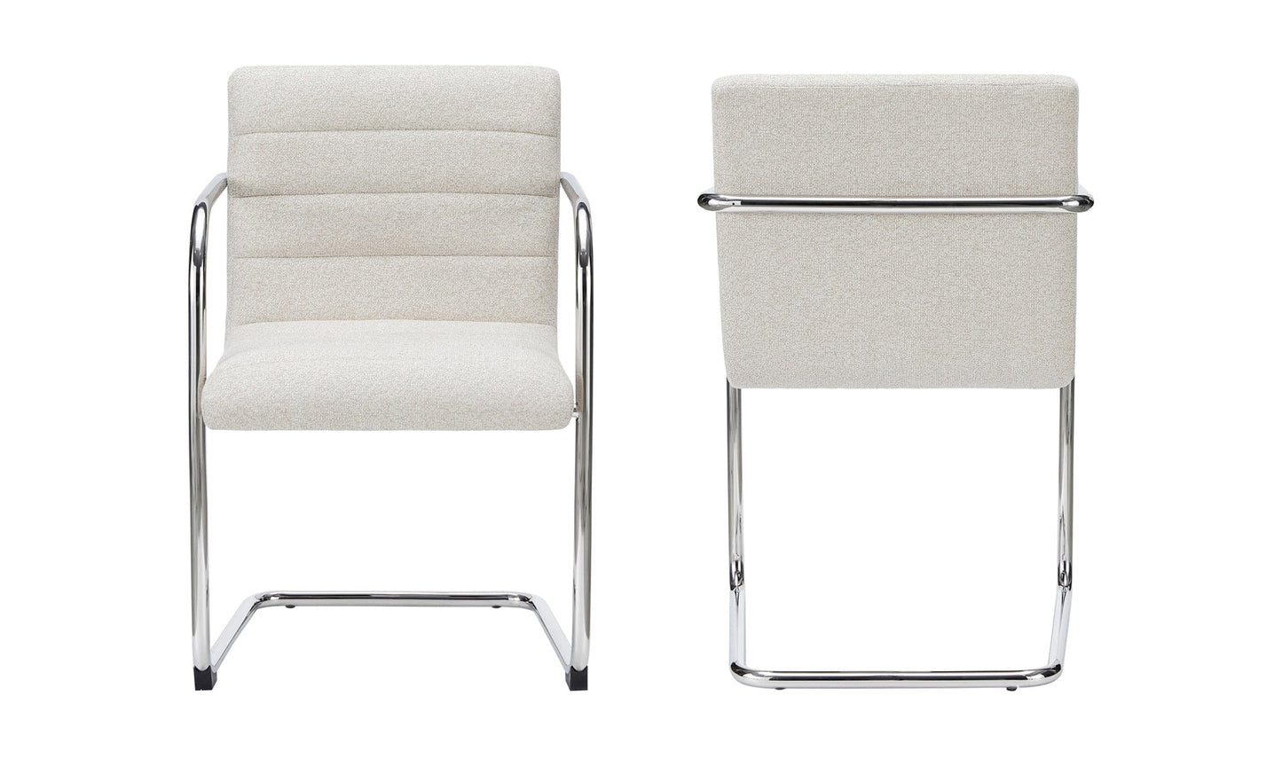 Moe's Home Collection Dining Chairs Pedro Dining Chair Beige Set of Two Pedro Dining Chair Beige Set of Two