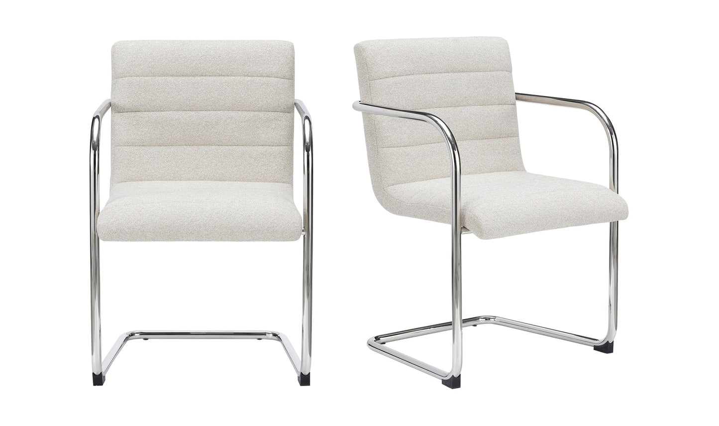 Moe's Home Collection Dining Chairs Pedro Dining Chair Beige Set of Two Pedro Dining Chair Beige Set of Two