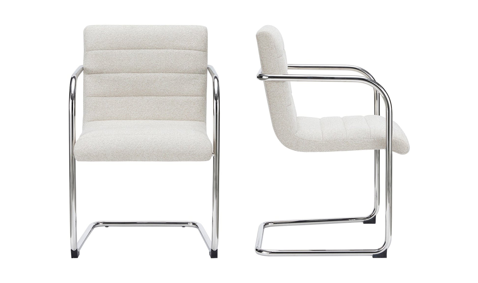 Moe's Home Collection Dining Chairs Pedro Dining Chair Beige Set of Two Pedro Dining Chair Beige Set of Two