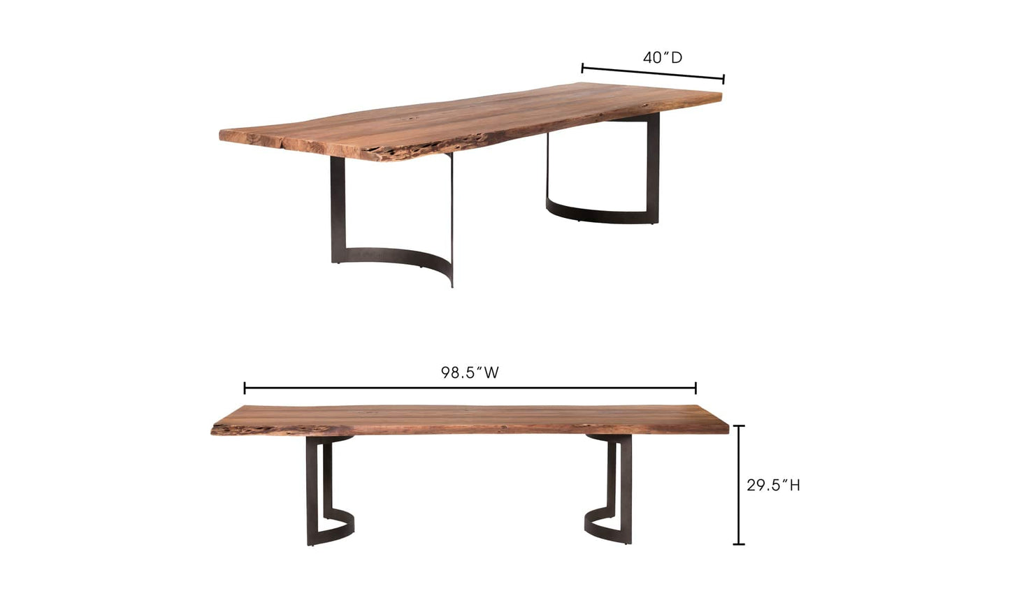 Moe's Home Collection Dining Table BENT DINING TABLE LARGE SMOKED BENT DINING TABLE LARGE SMOKED