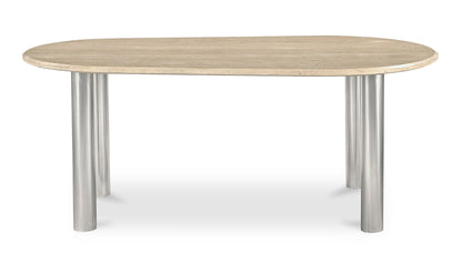 Moe's Home Collection Dining Table Fia Dining Table Travertine Fia Dining Table Travertine