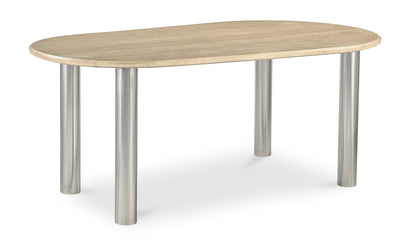 Moe's Home Collection Dining Table Fia Dining Table Travertine Fia Dining Table Travertine