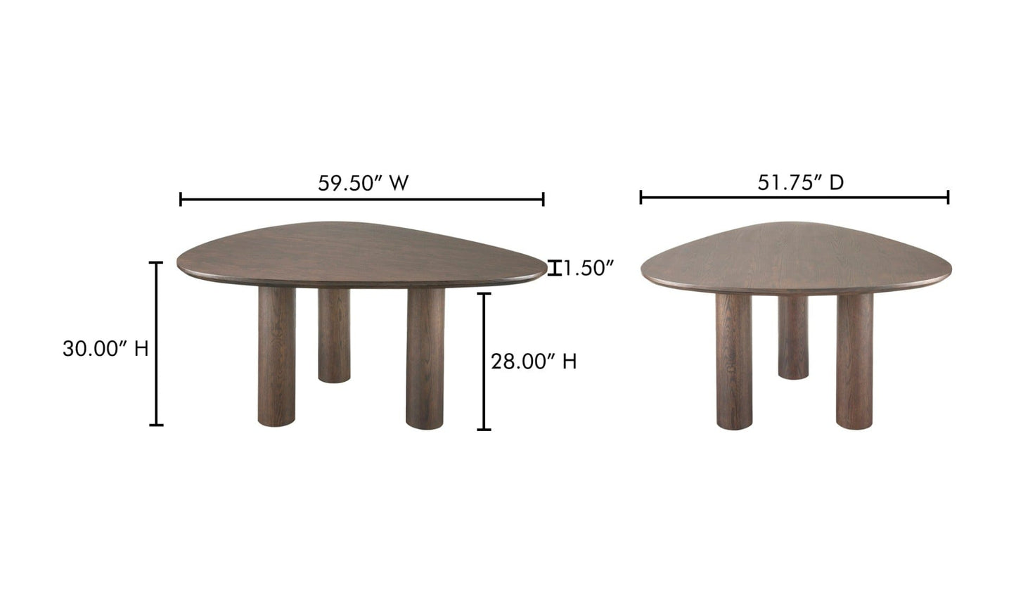 Moe's Home Collection Dining Table Finley Dining Table Smoked Finley Dining Table Smoked