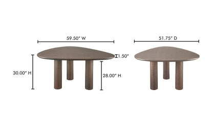 Moe's Home Collection Dining Table Finley Dining Table Smoked Finley Dining Table Smoked