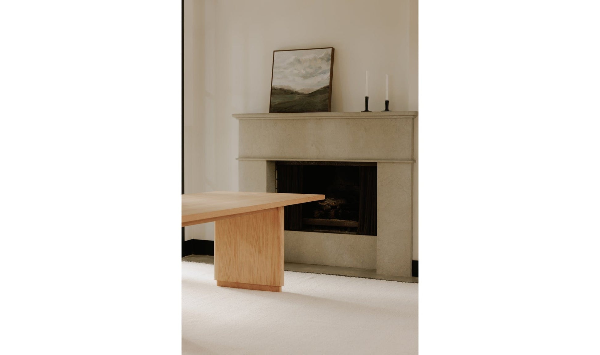 Moe's Home Collection Dining Table ROUND OFF DINING TABLE SMALL OAK ROUND OFF DINING TABLE SMALL OAK