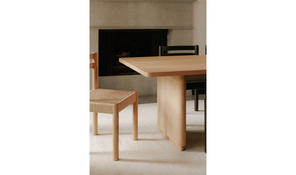 Moe's Home Collection Dining Table Round Off Small Dining Table Natural Oak Round Off Small Dining Table Natural Oak