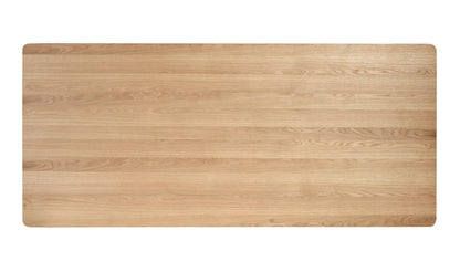 Moe's Home Collection Dining Table Round Off Small Dining Table Natural Oak Round Off Small Dining Table Natural Oak