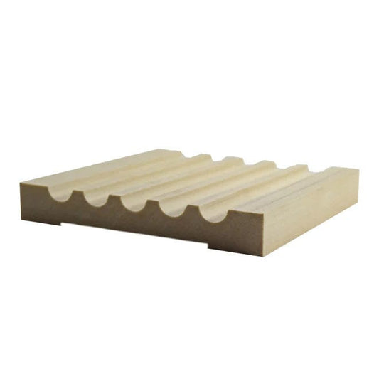 NewMouldings Door Window Casing Poplar / 94 inches EWCA49 Fluted 5-1/8 inch Casing Trim Moulding EWCA49 Fluted 5-1/8 inch Casing Trim Moulding