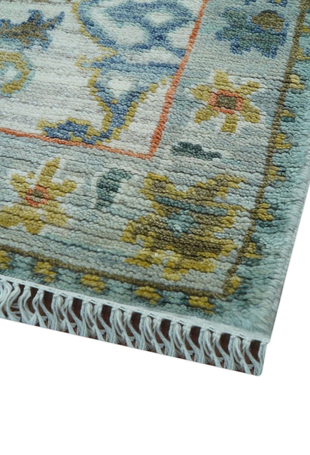 Dragon Custom Made Traditional Design Gray And Ivory Hand Knotted Wool Rug.