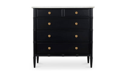Moe's Home Collection Dressers Eleanor 5 Drawer Chest Black Eleanor 5 Drawer Chest Black