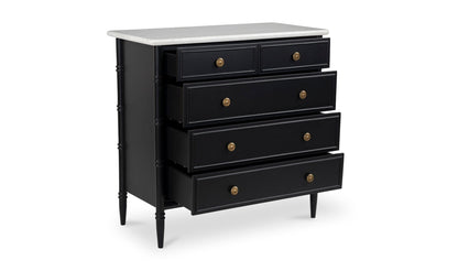 Moe's Home Collection Dressers Eleanor 5 Drawer Chest Black Eleanor 5 Drawer Chest Black