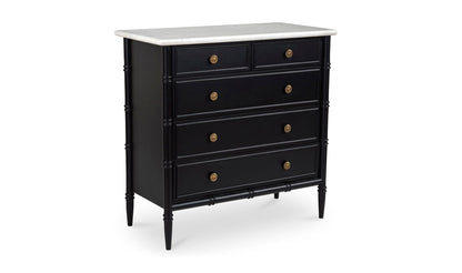 Moe's Home Collection Dressers Eleanor 5 Drawer Chest Black Eleanor 5 Drawer Chest Black