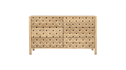 Moe's Home Collection Dressers Fulton 6 Drawer Dresser Natural Fulton 6 Drawer Dresser Natural