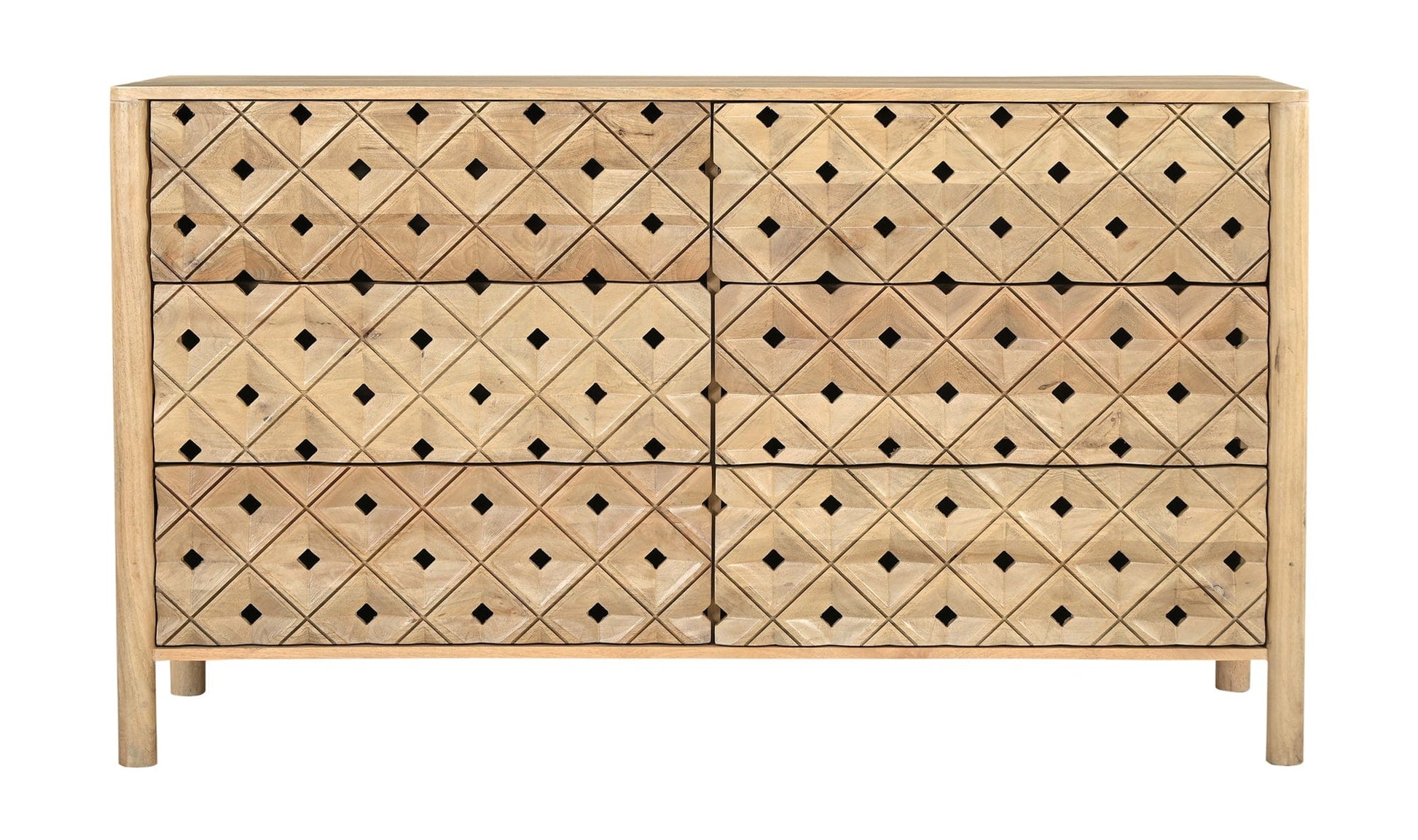 Moe's Home Collection Dressers Fulton 6 Drawer Dresser Natural Fulton 6 Drawer Dresser Natural