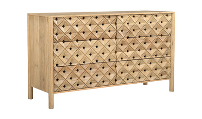 Moe's Home Collection Dressers Fulton 6 Drawer Dresser Natural Fulton 6 Drawer Dresser Natural