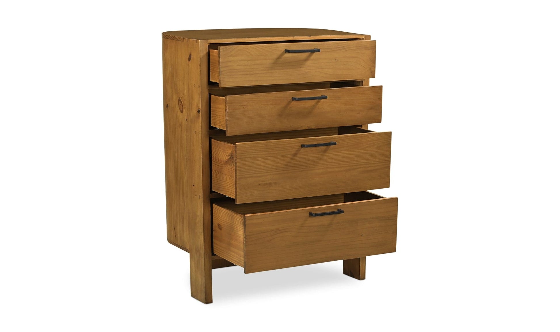 Moe's Home Collection Dressers Lachlan 4 Drawer Chest Brown Lachlan 4 Drawer Chest Brown