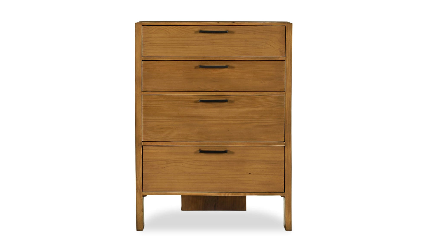 Moe's Home Collection Dressers Lachlan 4 Drawer Chest Brown Lachlan 4 Drawer Chest Brown