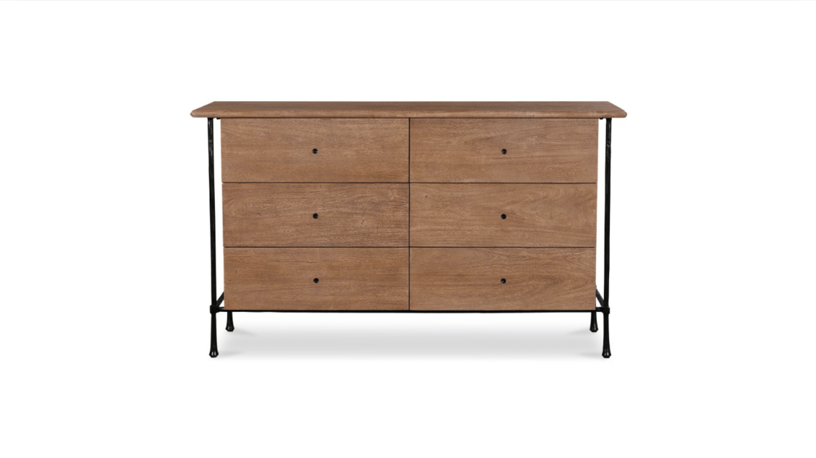 Moe's Home Collection Dressers Rene 6 Drawer Dresser Brown Rene 6 Drawer Dresser Brown