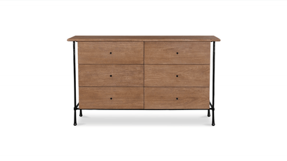 Moe's Home Collection Dressers Rene 6 Drawer Dresser Brown Rene 6 Drawer Dresser Brown