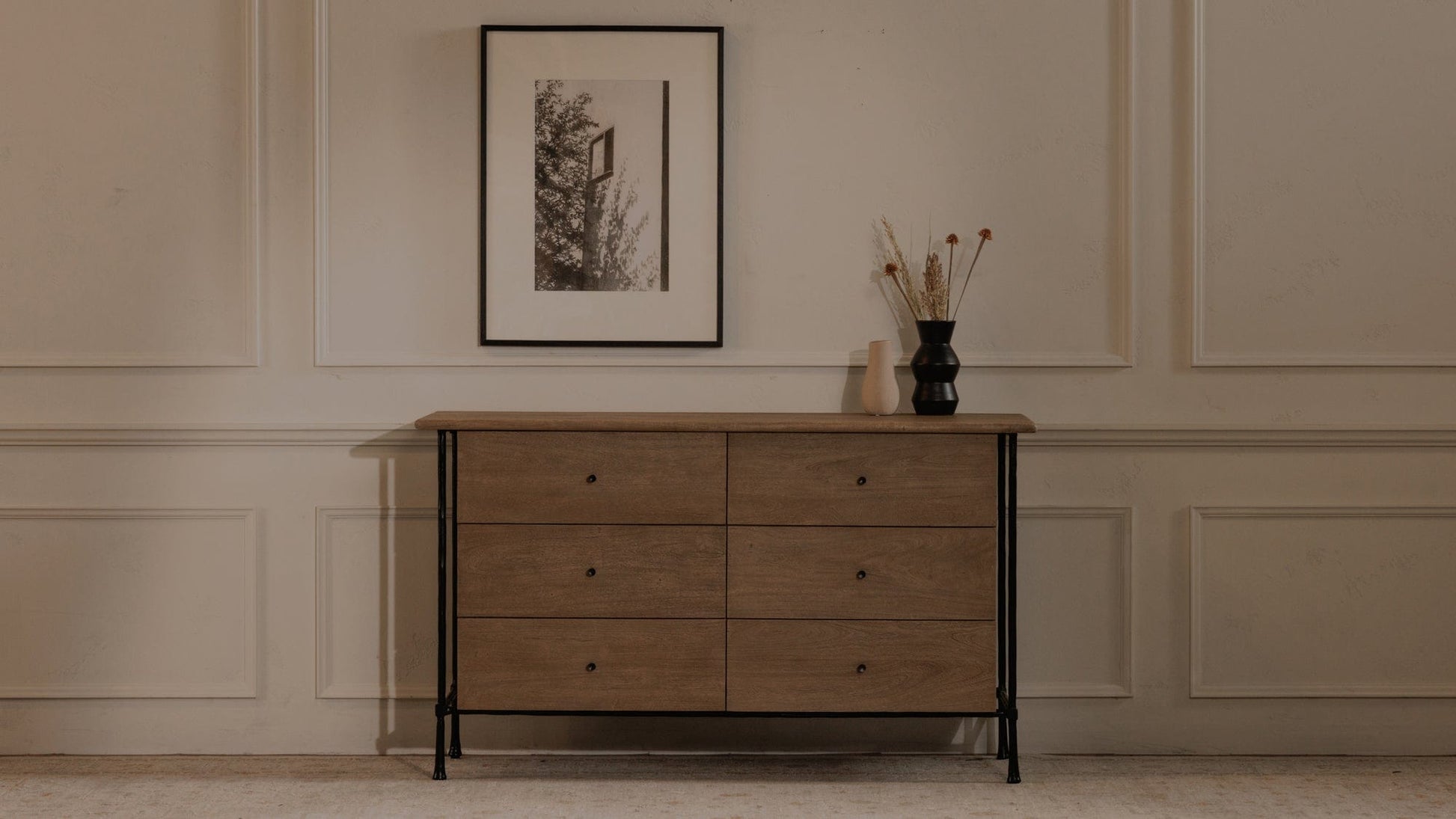 Moe's Home Collection Dressers Rene 6 Drawer Dresser Brown Rene 6 Drawer Dresser Brown