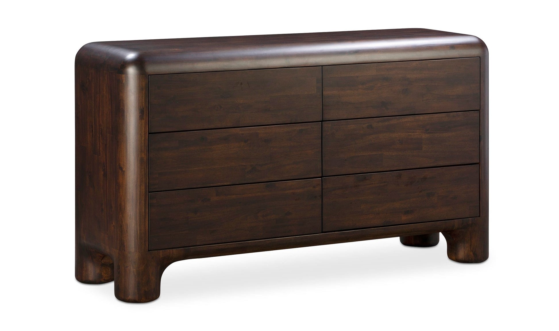 songesand 6 drawer dresser brown Sawyer 6-Drawer Walnut Wood Dresser