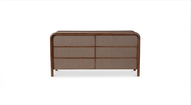 Moe's Home Collection Dressers Rye 6 Drawer Dresser Warm Brown Rye 6 Drawer Dresser Warm Brown