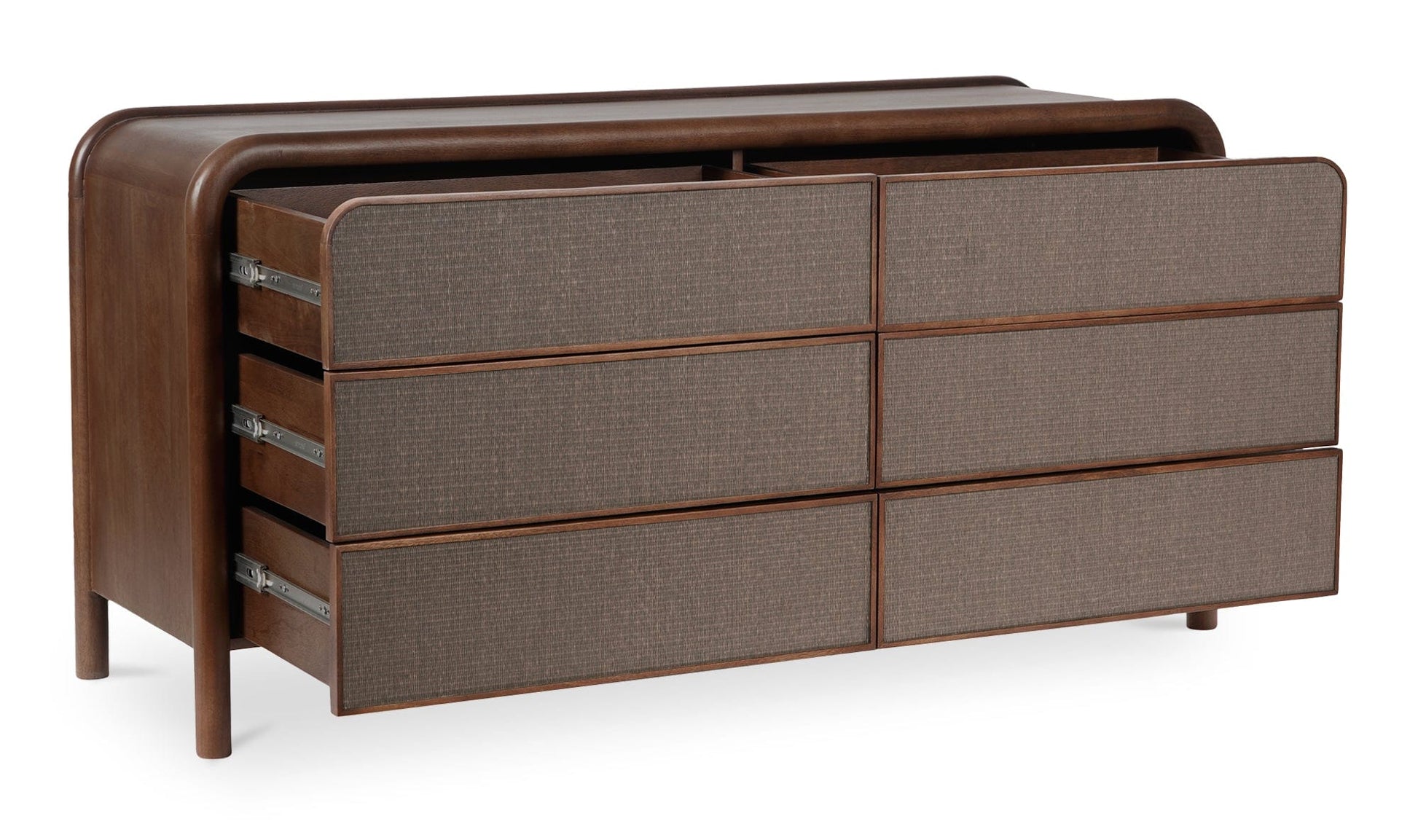 Moe's Home Collection Dressers Rye 6 Drawer Dresser Warm Brown Rye 6 Drawer Dresser Warm Brown