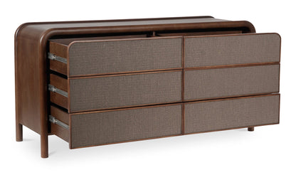 Moe's Home Collection Dressers Rye 6 Drawer Dresser Warm Brown Rye 6 Drawer Dresser Warm Brown