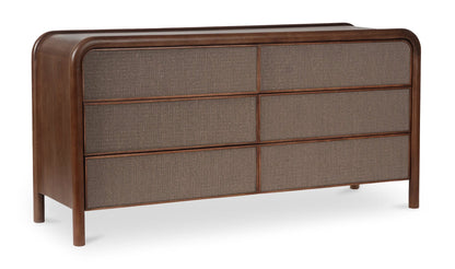 Moe's Home Collection Dressers Rye 6 Drawer Dresser Warm Brown Rye 6 Drawer Dresser Warm Brown
