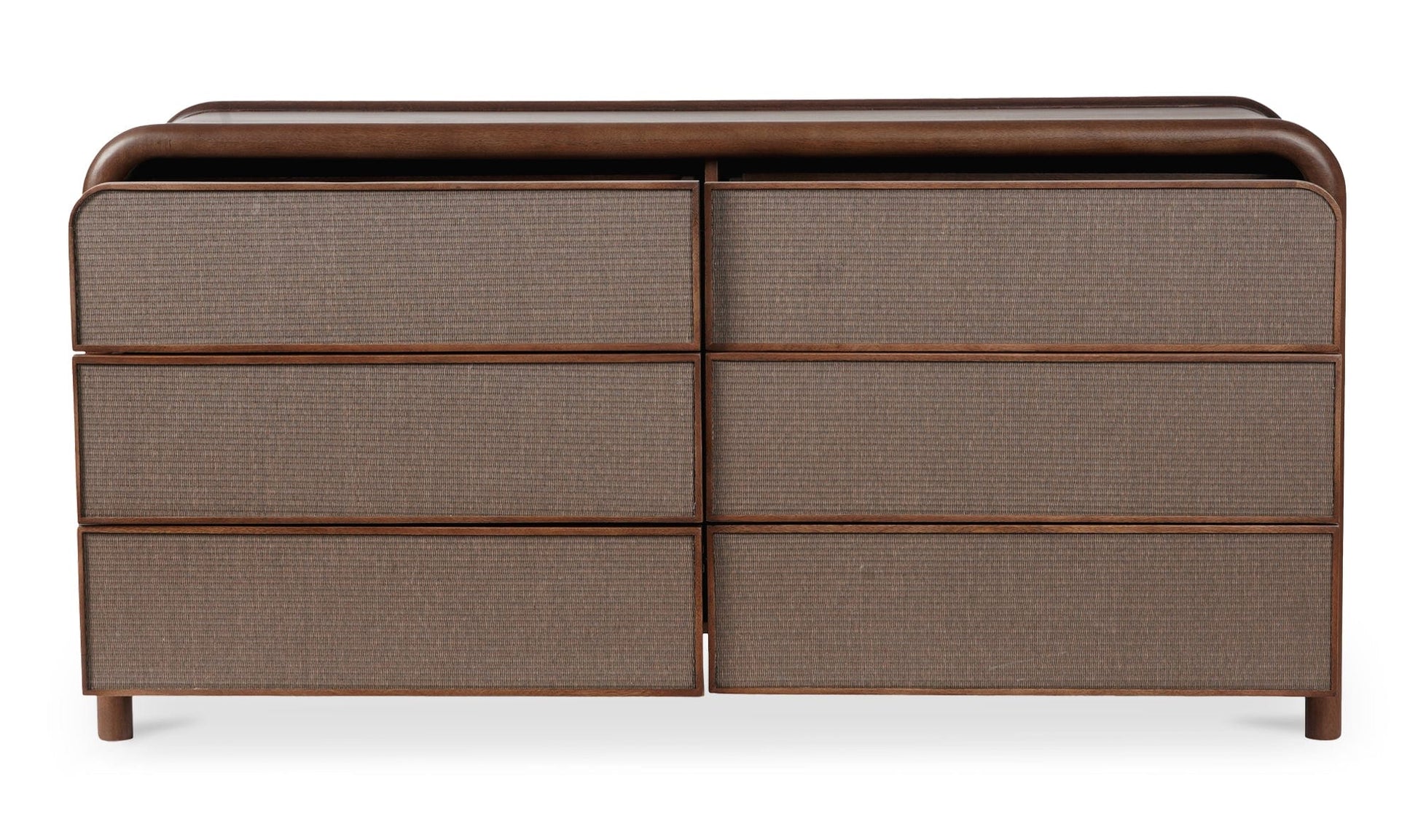 Moe's Home Collection Dressers Rye 6 Drawer Dresser Warm Brown Rye 6 Drawer Dresser Warm Brown