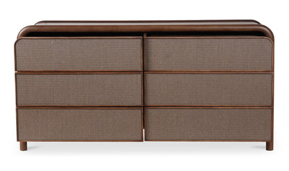 Moe's Home Collection Dressers Rye 6 Drawer Dresser Warm Brown Rye 6 Drawer Dresser Warm Brown