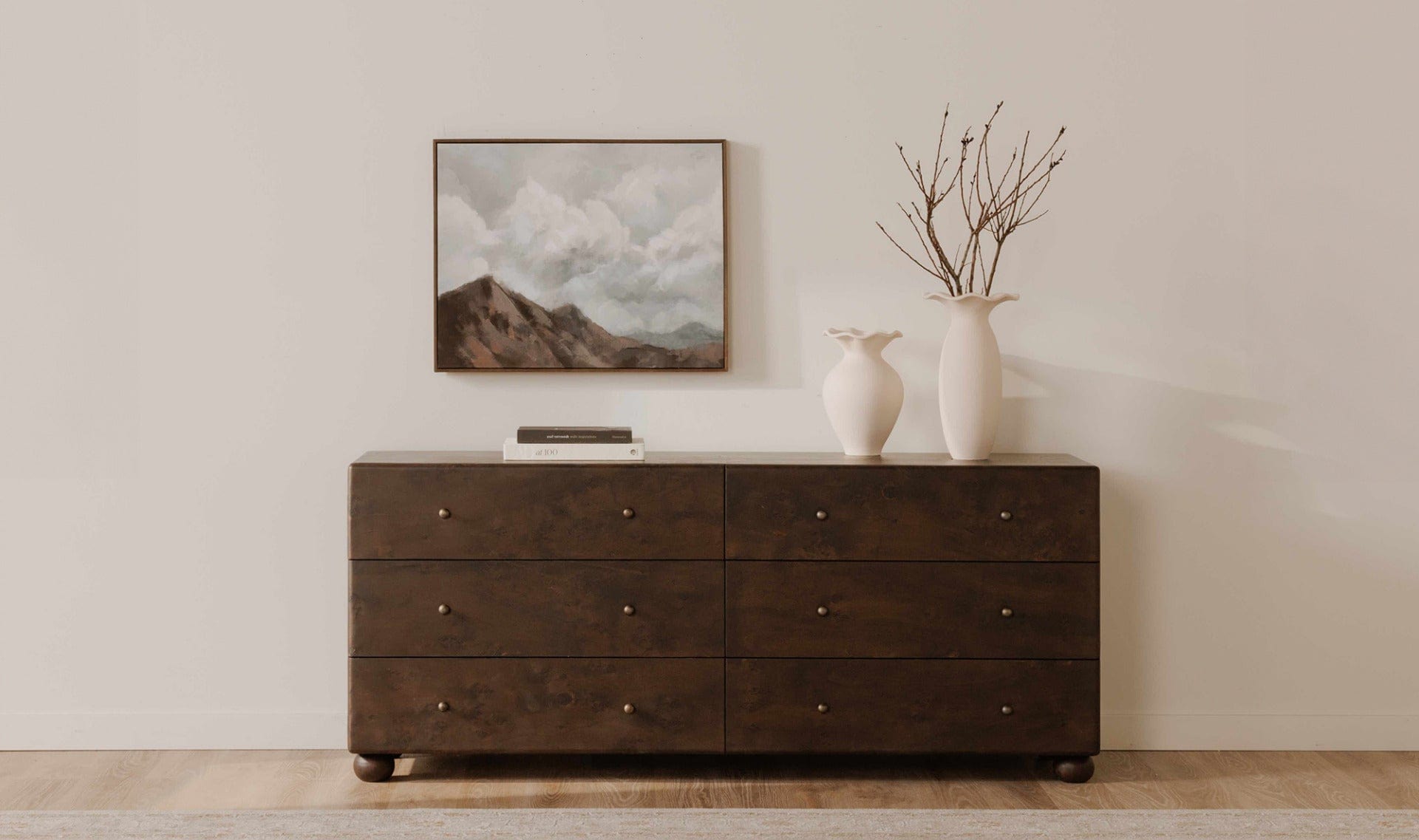 Moe's Home Collection York 6 Drawer Dresser Dark Brown