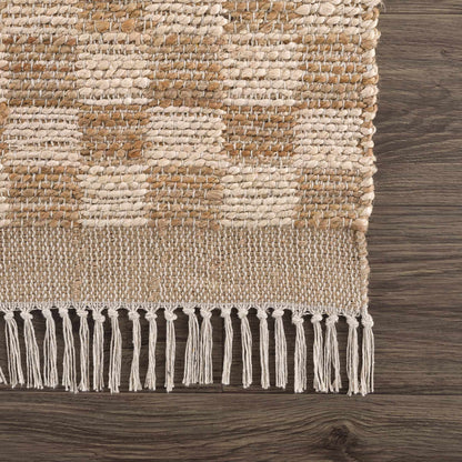 Ionut Checkered Jute Area Rug.
