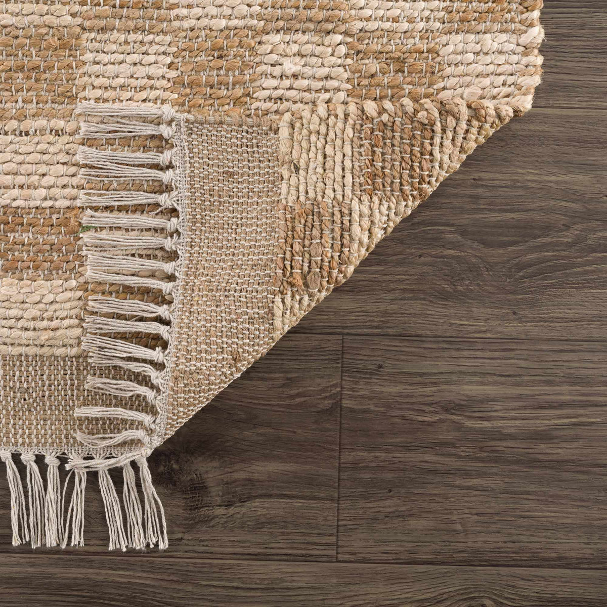 Ionut Checkered Jute Area Rug.