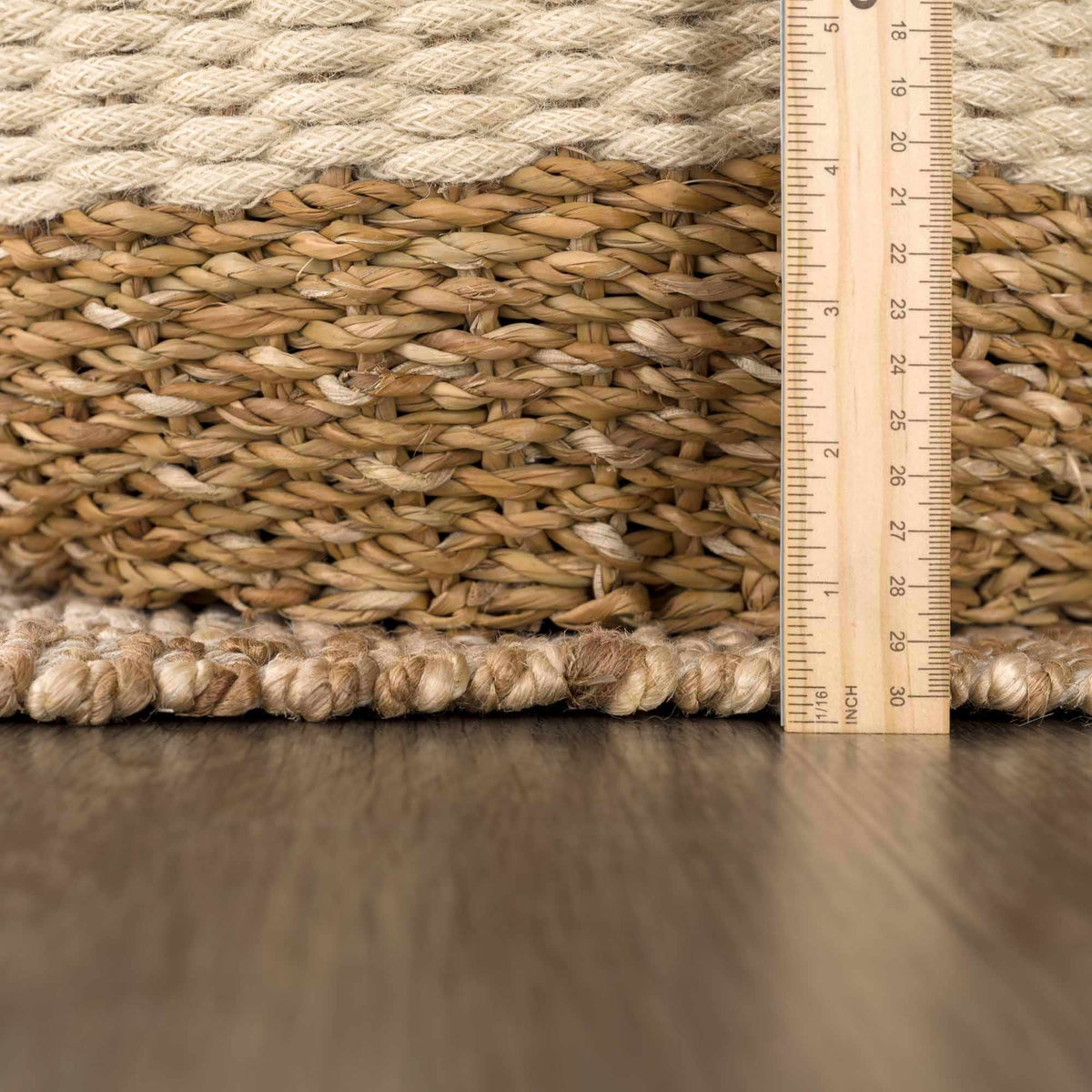 Ionut Checkered Jute Area Rug.