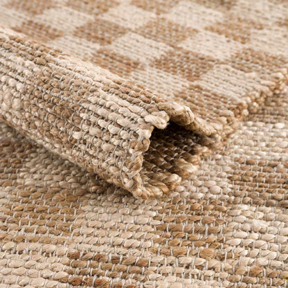 Ionut Checkered Jute Area Rug.
