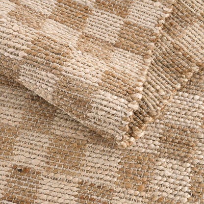 Ionut Checkered Jute Area Rug.